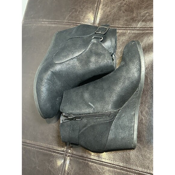 Rampage Women's Ankle Boots Wedge Black Size 7 - Picture 4 of 8